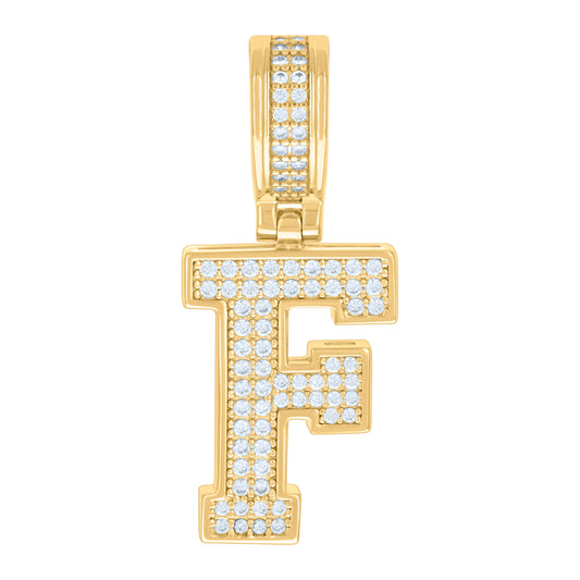 925 Sterling Silver Pendant Inital Letter "F"