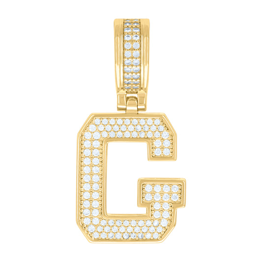 925 Sterling Silver Pendant Inital Letter "G"