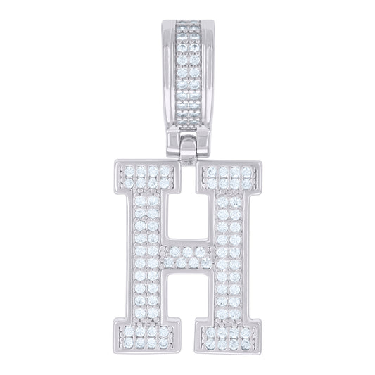 925 Sterling Silver Pendant Inital Letter "H"
