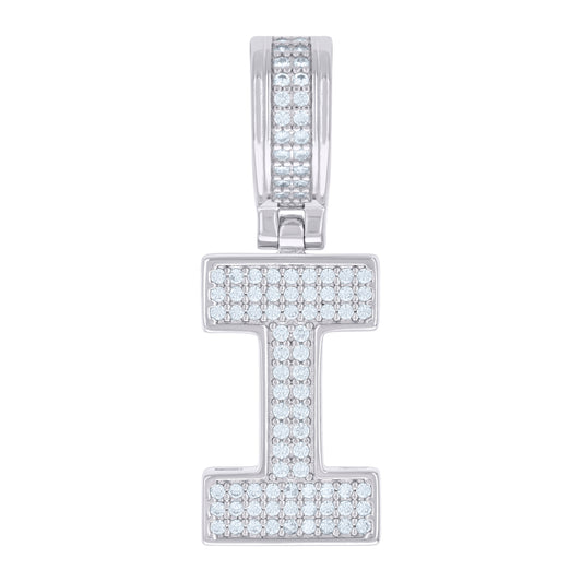 925 Sterling Silver Pendant Inital Letter "I"