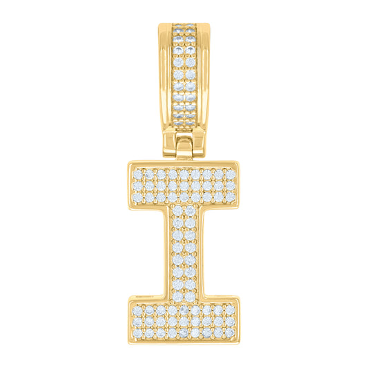 925 Sterling Silver Pendant Inital Letter "I"