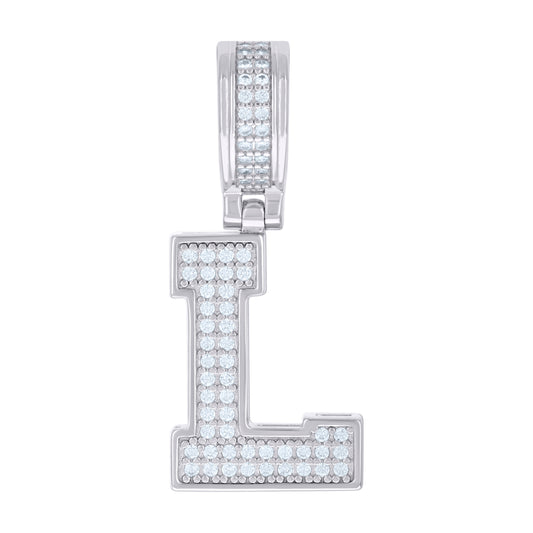 925 Sterling Silver Pendant Inital Letter "L"