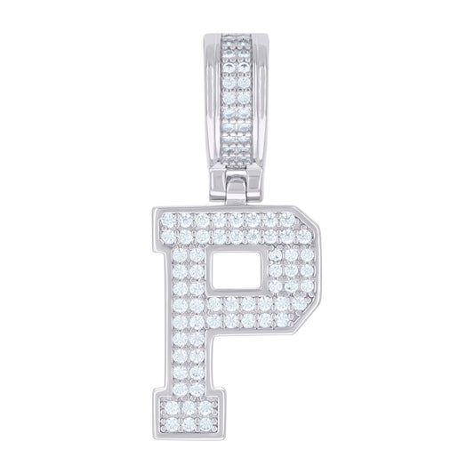 925 Sterling Silver Pendant Inital Letter "P"