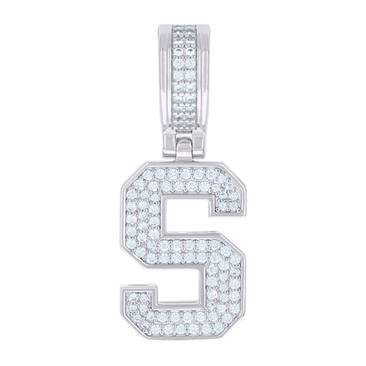 925 Sterling Silver Pendant Inital Letter "S"