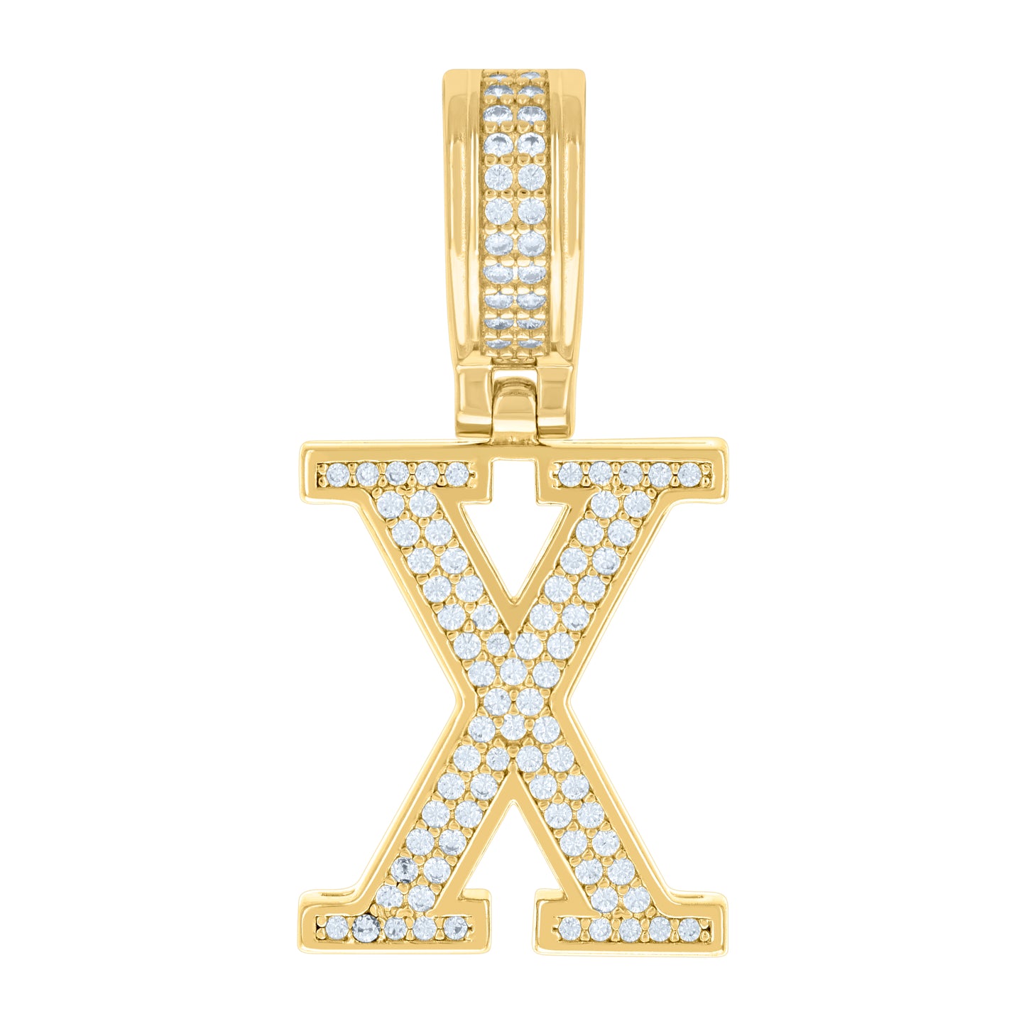 925 Sterling Silver Pendant Inital Letter "X"