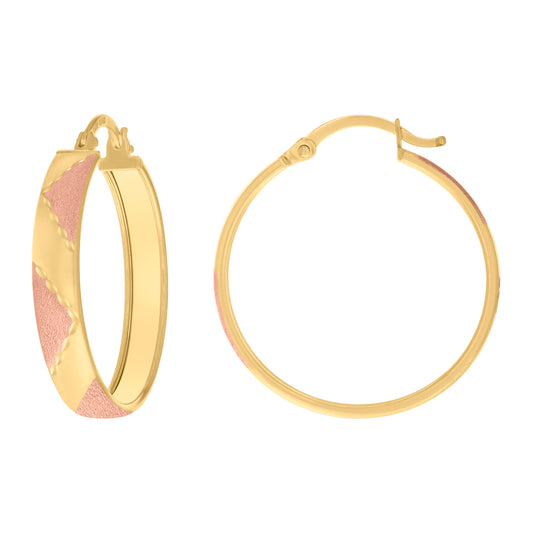 14Kt Gold Hoop Earrings 25mm