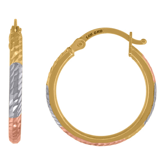 14Kt Gold Hoop Earrings 20mm