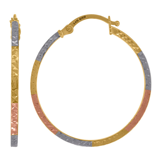 14Kt Gold Hoop Earrings 28mm