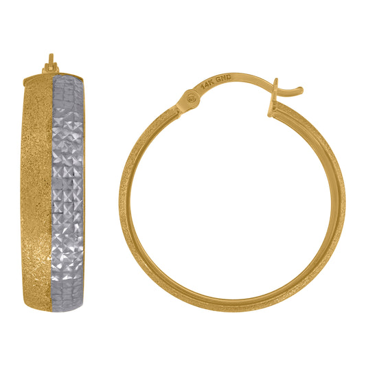 14Kt Gold Hoop Earrings 25mm