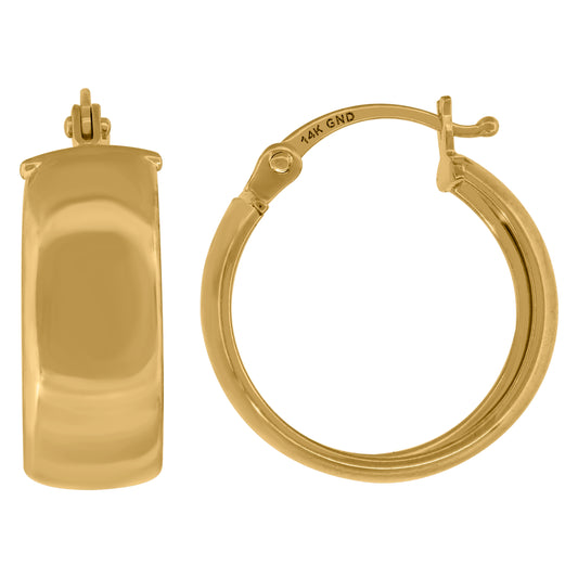14Kt Gold Hoop Earrings 16mm