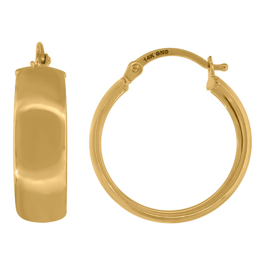 14Kt Gold Hoop Earrings 20mm