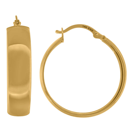 14Kt Gold Hoop Earrings 25mm