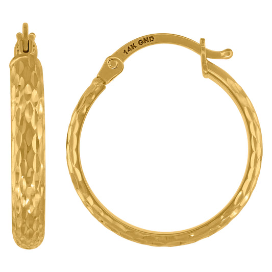 14Kt Gold Hoop Earrings 20mm