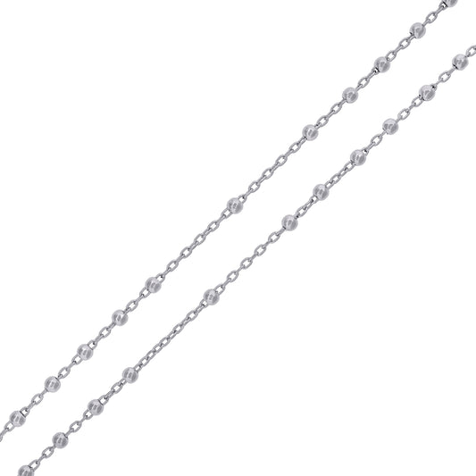 925 Sterling Silver 3mm Plain Rosary