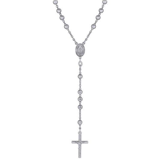925 Sterling Silver 5mm Plain Rosary