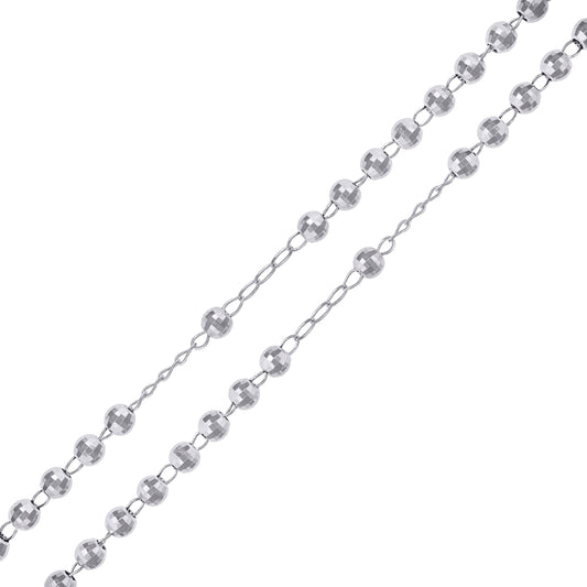 925 Sterling Silver 6mm D/C Rosary