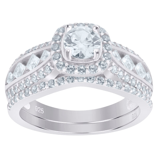 925 Sterling Silver Cz Ring S6