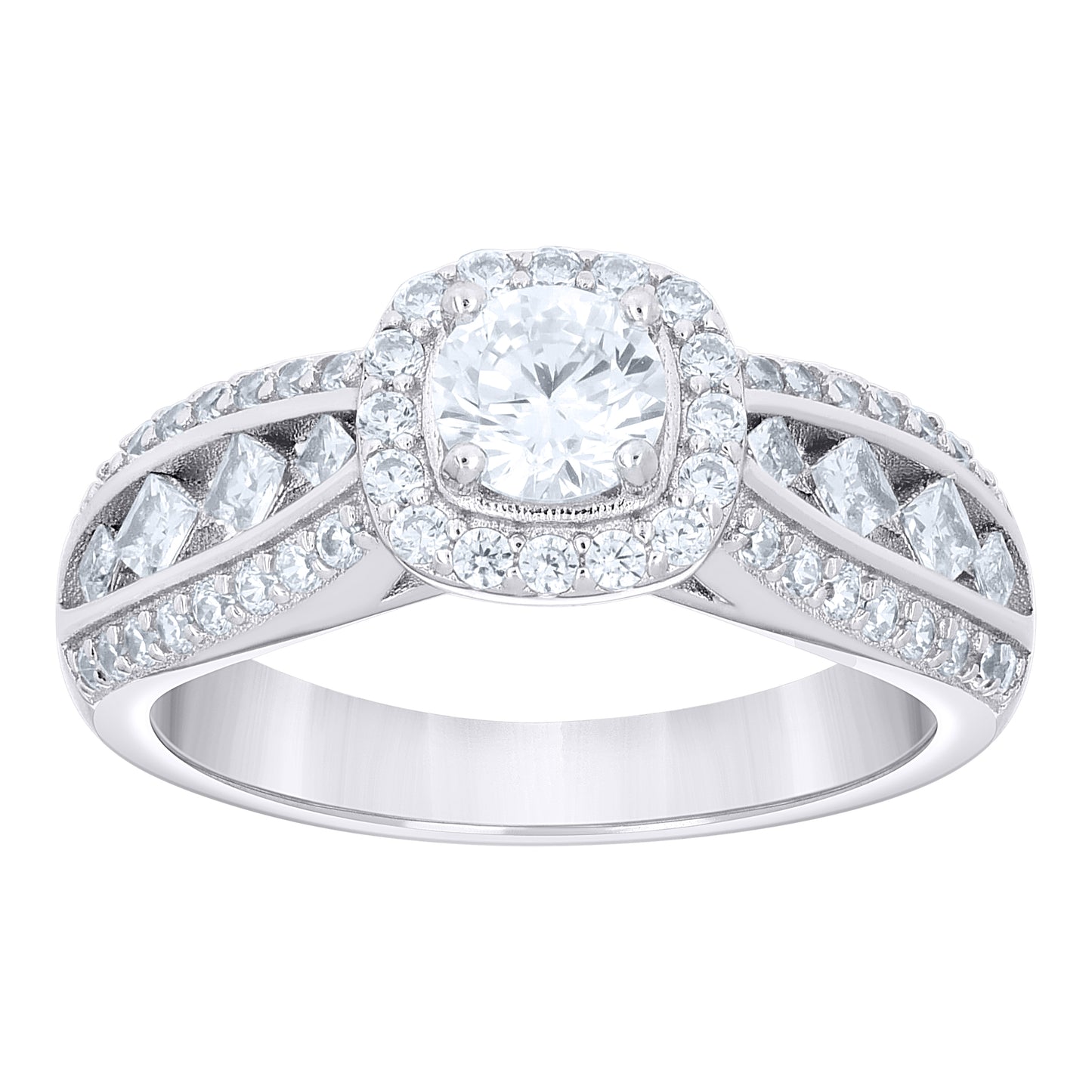 925 Sterling Silver Cz Ring S6