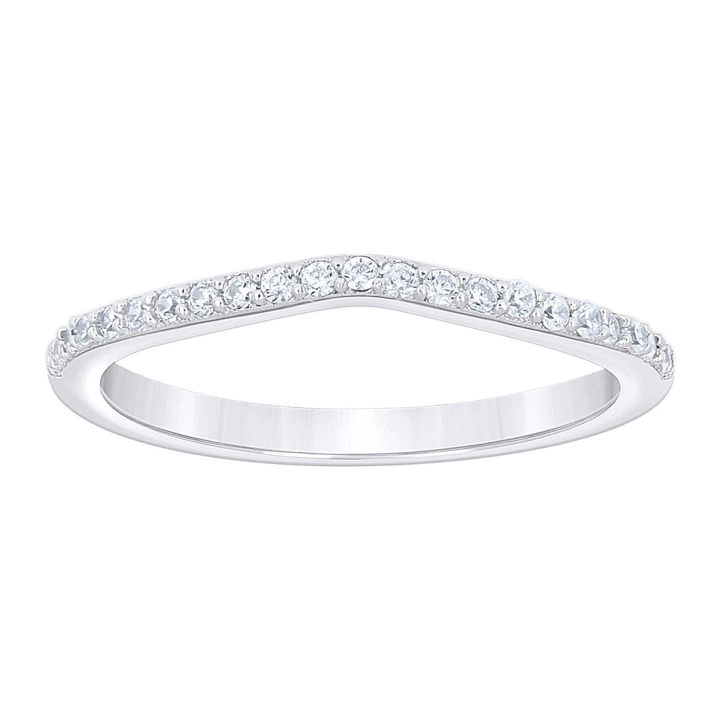 925 Sterling Silver Cz Ring S6