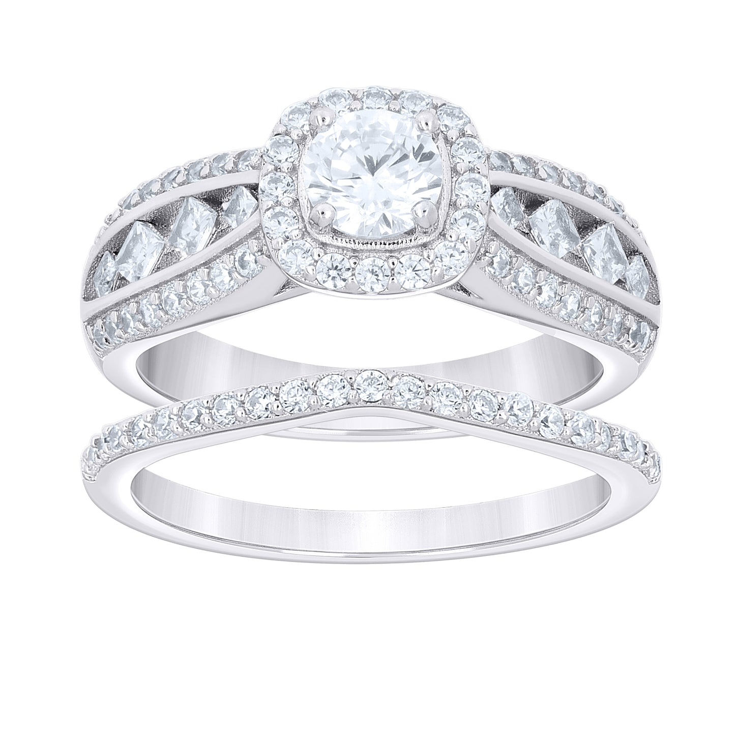 925 Sterling Silver Cz Ring S6