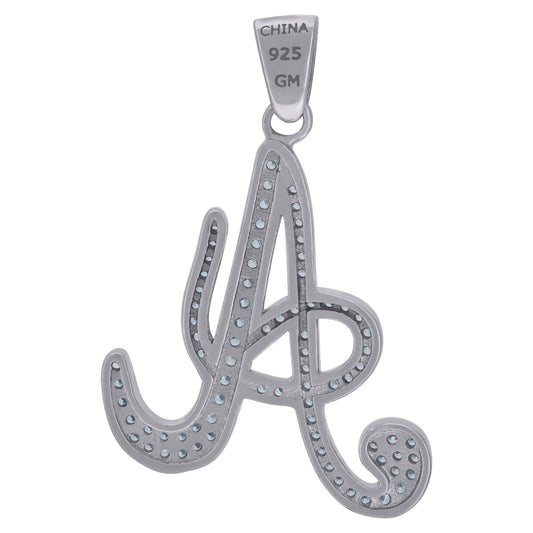 925 Sterling Silver Initial Letter "A" Pendant