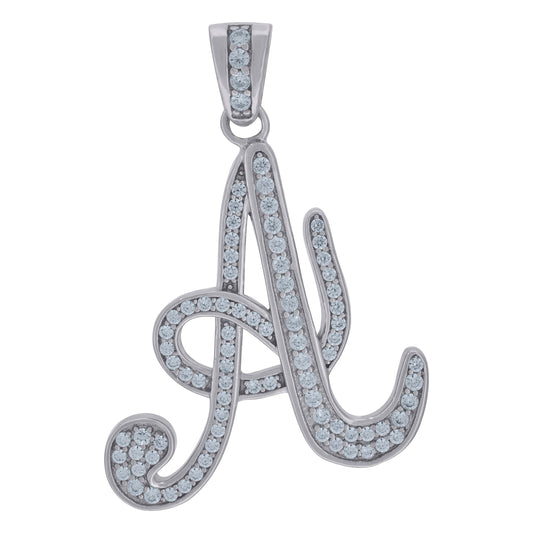 925 Sterling Silver Initial Letter "A" Pendant