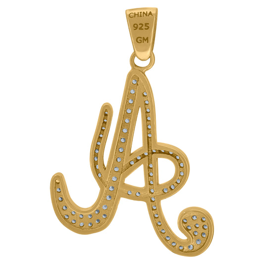 925 Sterling Silver Initial Letter "A" Pendant