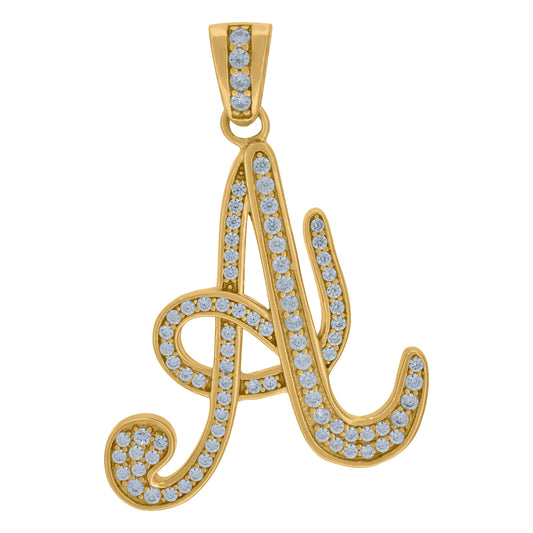 925 Sterling Silver Initial Letter "A" Pendant