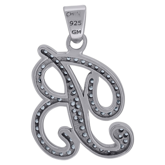 925 Sterling Silver Initial Letter "B" Pendant