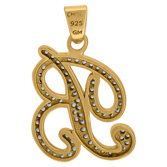 925 Sterling Silver Initial Letter "B" Pendant