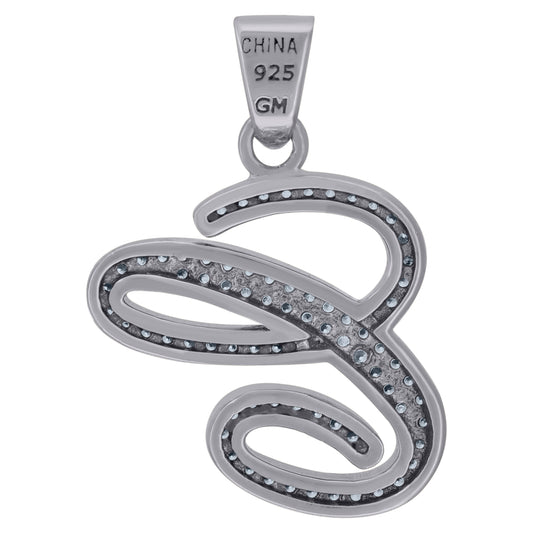 925 Sterling Silver Initial Letter "C" Pendant