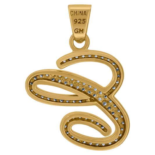 925 Sterling Silver Initial Letter "C" Pendant