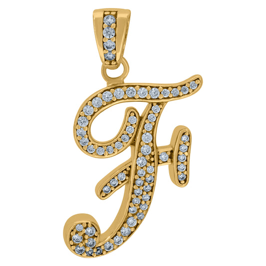 925 Sterling Silver Initial Letter "F" Pendant