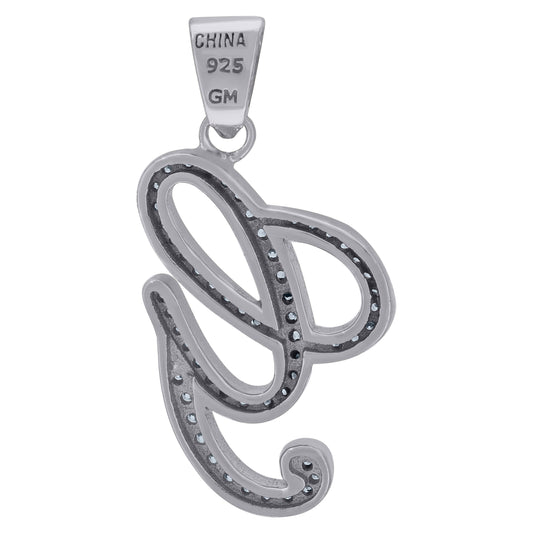 925 Sterling Silver Initial Letter "G" Pendant
