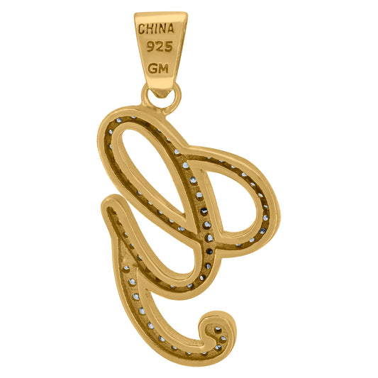 925 Sterling Silver Initial Letter "G" Pendant
