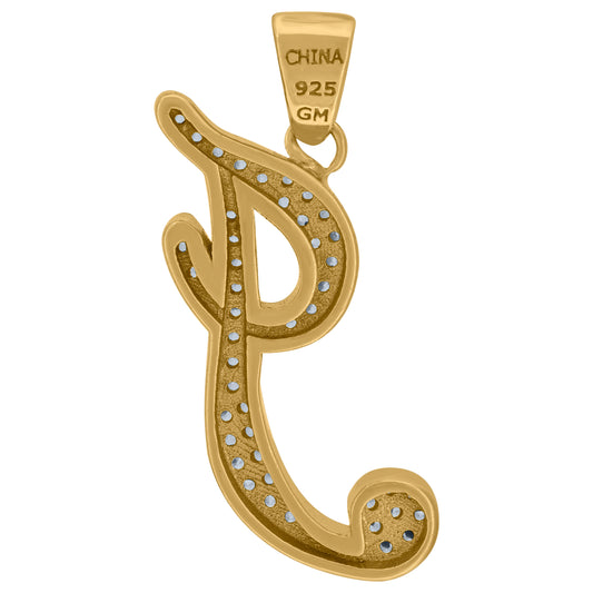 925 Sterling Silver Initial Letter "I" Pendant