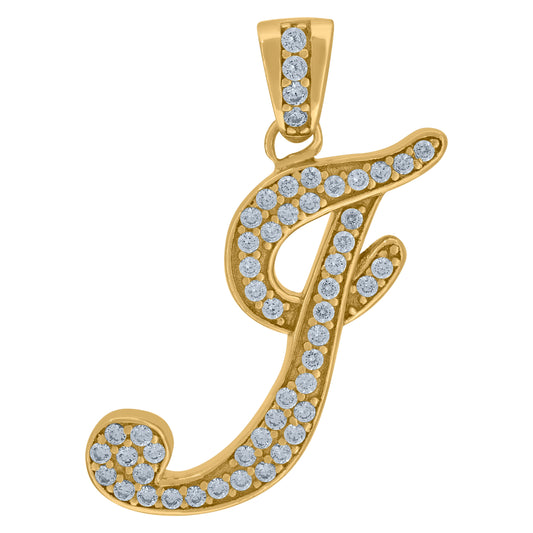 925 Sterling Silver Initial Letter "I" Pendant