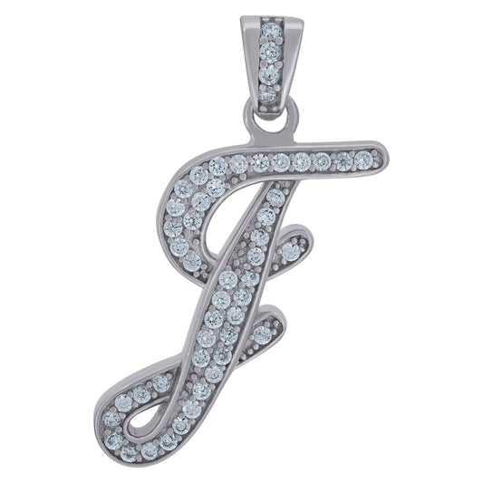 925 Sterling Silver Initial Letter "J" Pendant