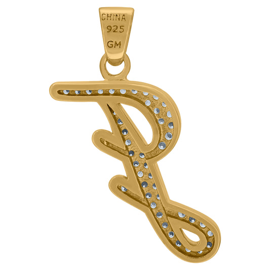 925 Sterling Silver Initial Letter "J" Pendant