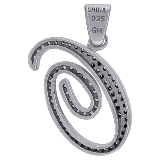 925 Sterling Silver Initial Letter "O" Pendant