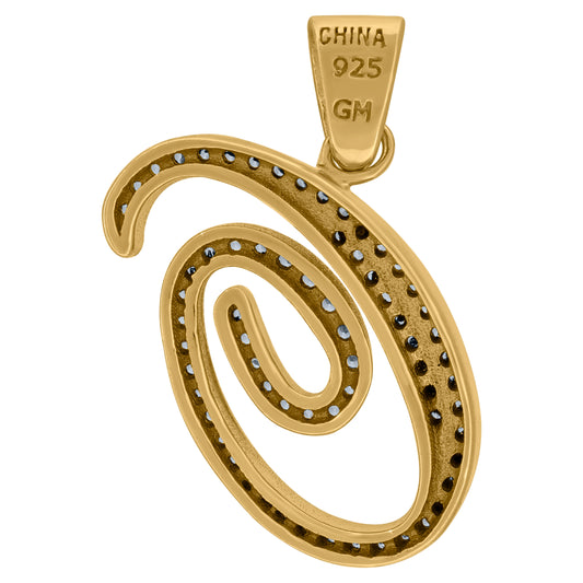 925 Sterling Silver Initial Letter "O" Pendant