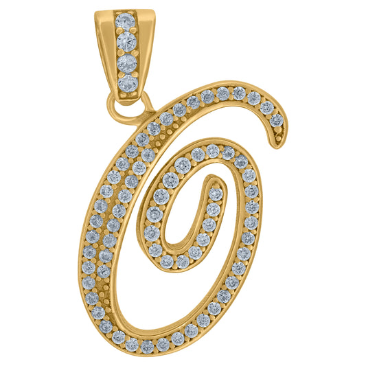 925 Sterling Silver Initial Letter "O" Pendant