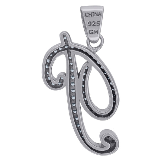 925 Sterling Silver Initial Letter "P" Pendant