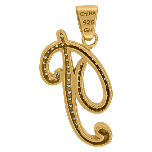 925 Sterling Silver Initial Letter "P" Pendant