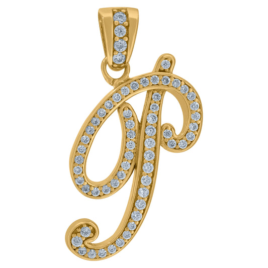 925 Sterling Silver Initial Letter "P" Pendant