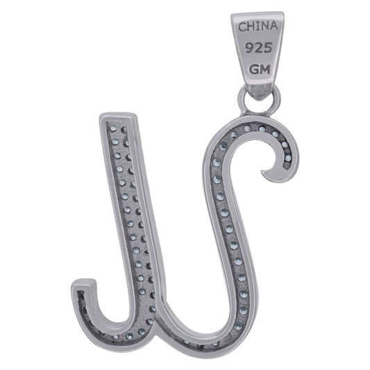925 Sterling Silver Initial Letter "U" Pendant