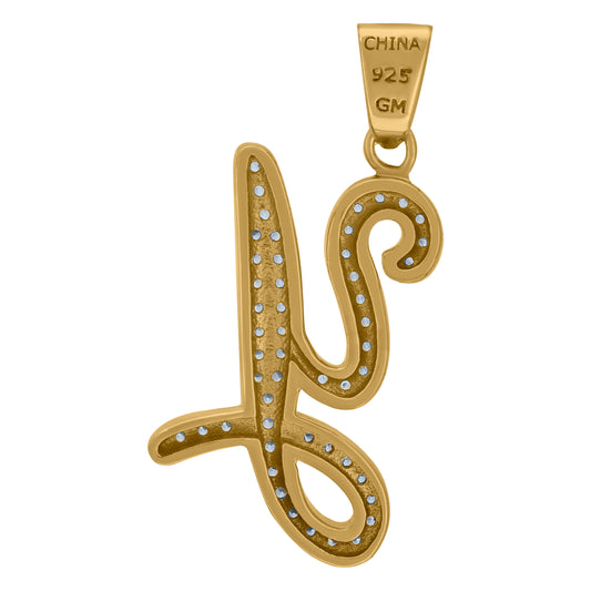 925 Sterling Silver Initial Letter "Y" Pendant