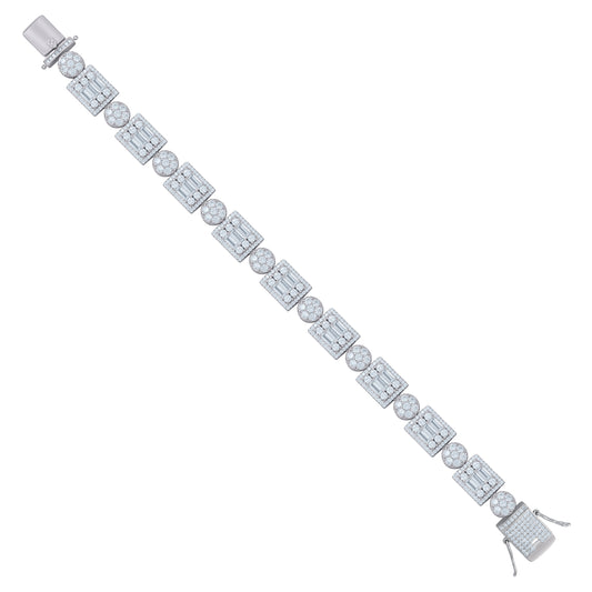 925 Sterling Silver Bracelet 12mm-9"