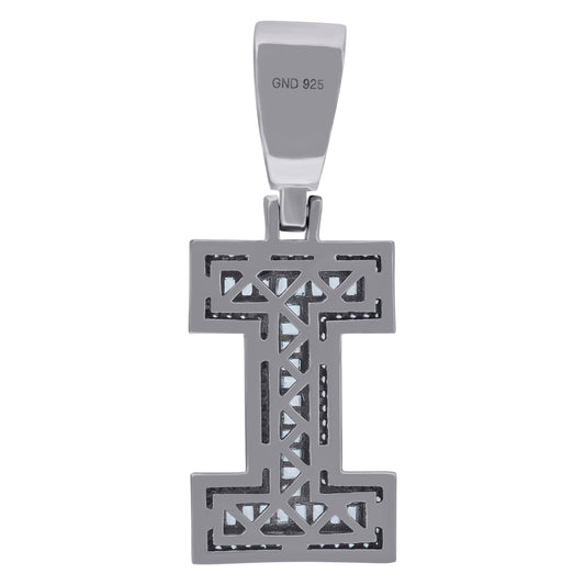 925 Sterling Silver Initial Letter "I" Pendant