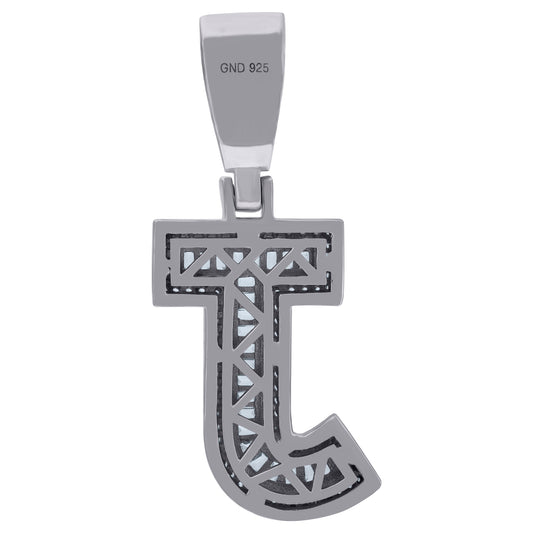 925 Sterling Silver Initial Letter "J" Pendant